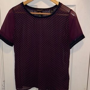 Scotch & Soda Pink and Gray Floral Top